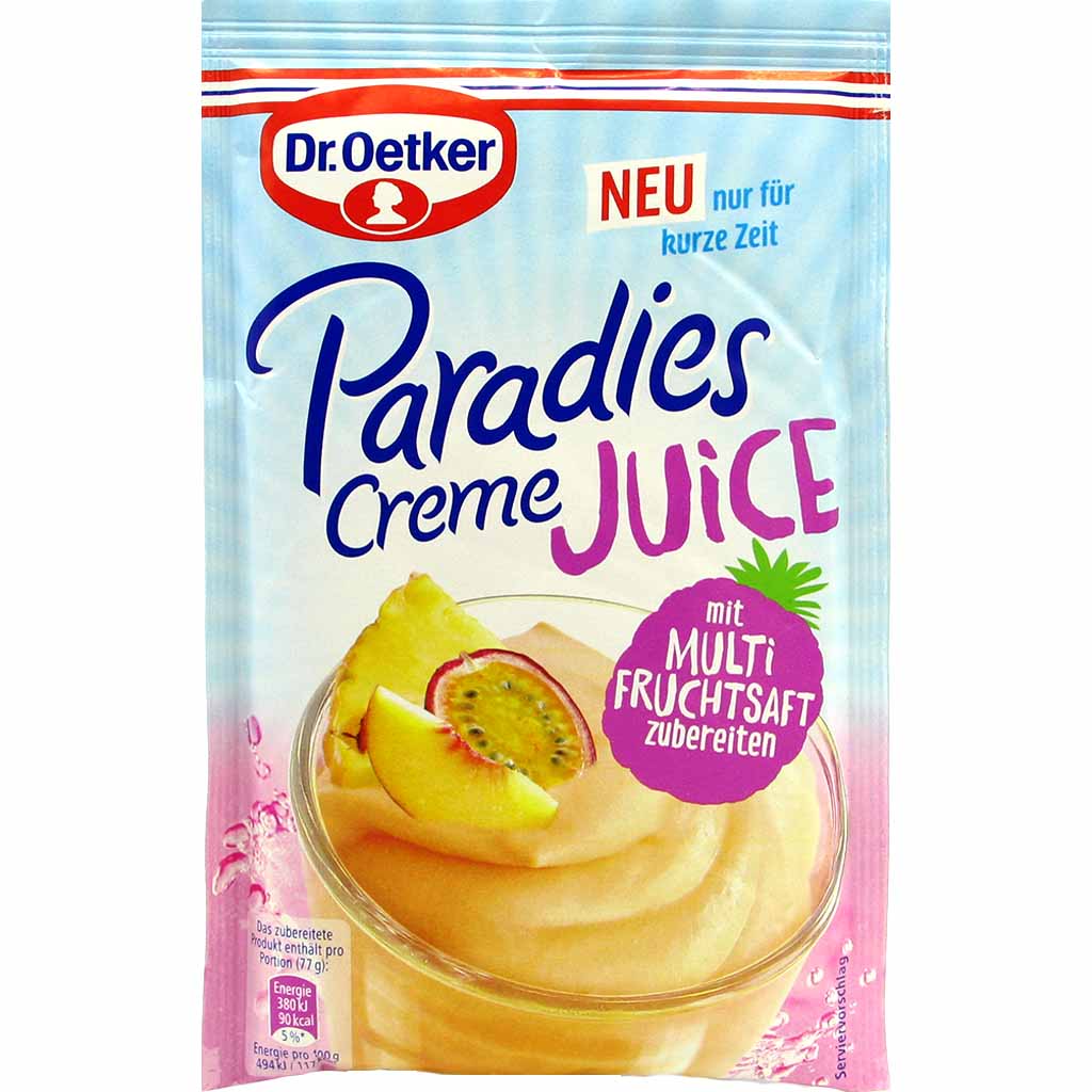12x Dr.Oetker Paradies Creme JUICE á 56g=672g MHD:30.12.20