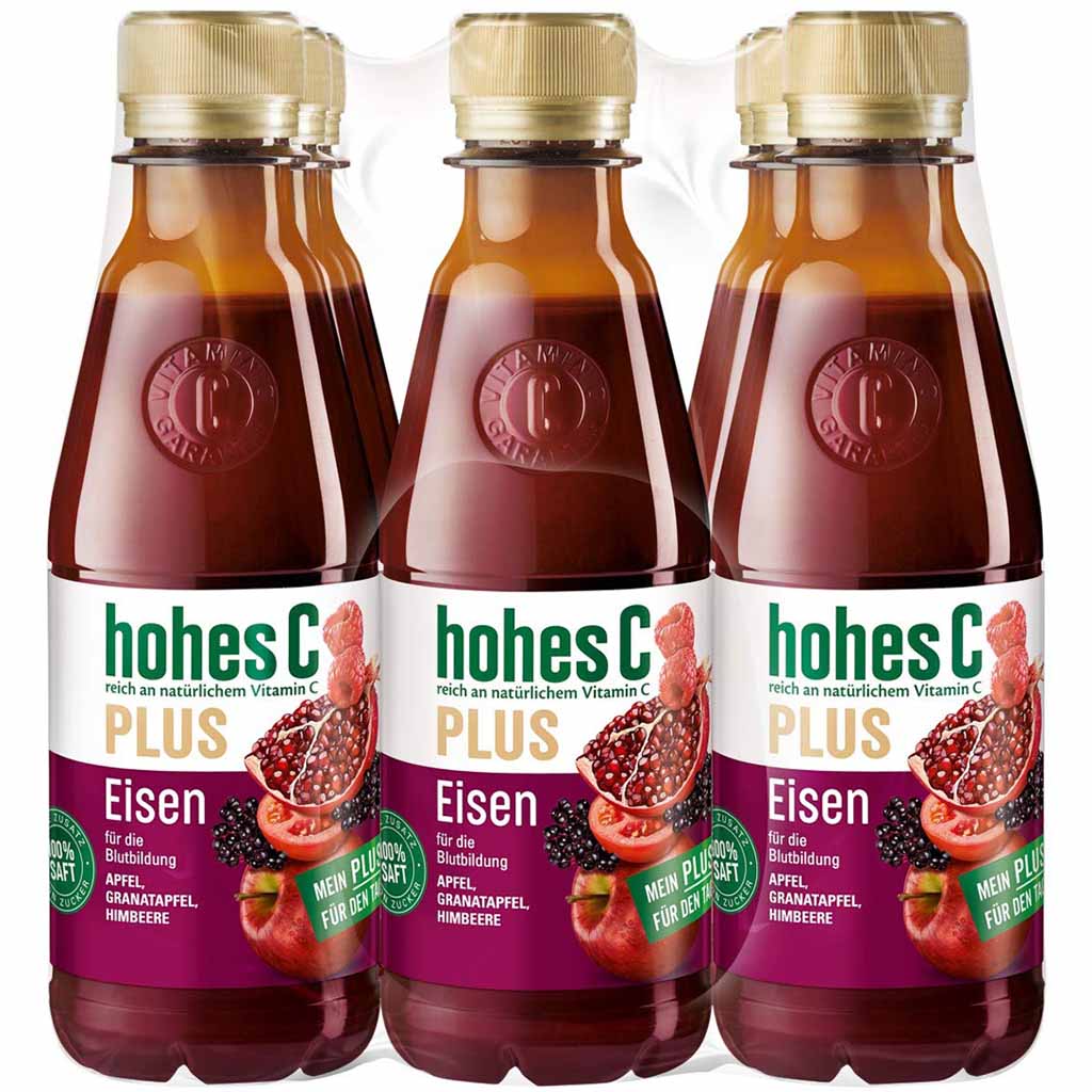 12x Hohes C Plus Eisen PET á 250ml=3L MHD:12.9.21