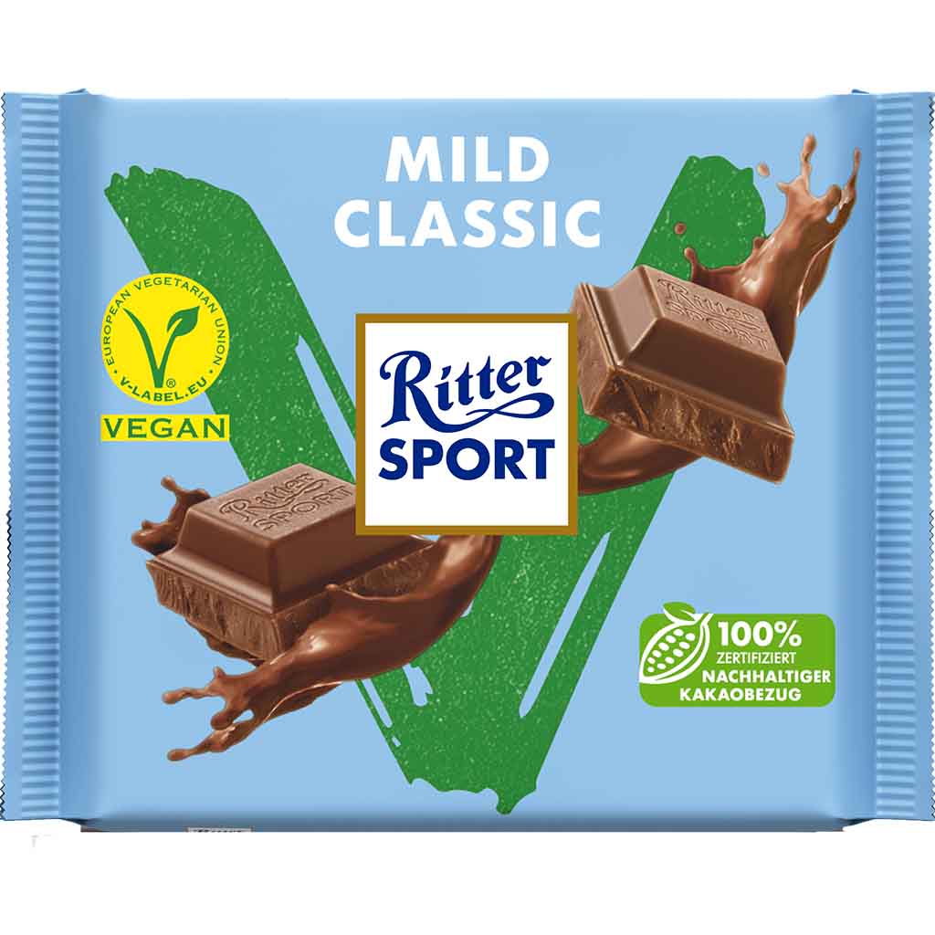 Ritter Sport Tafelschokolade Vegan Mild Classic 100g MHD:25.1.25