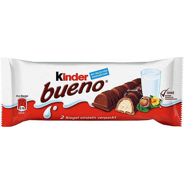 gesperrt Ferrero Kinder Bueno Doppelriegel 43g MHD:29.3.24