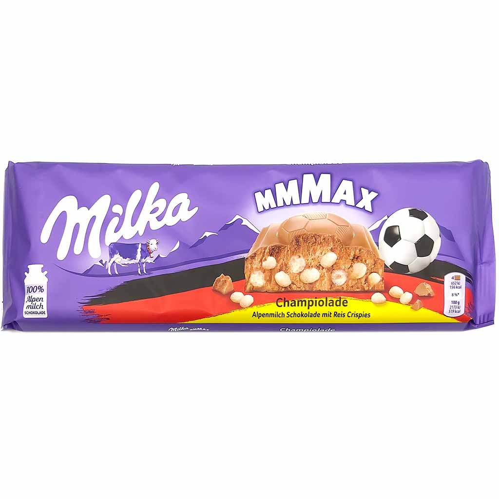 MILKA Alpenmilch MMMAX Champiolade mit Reis Crispies 300g MHD:6.3.21