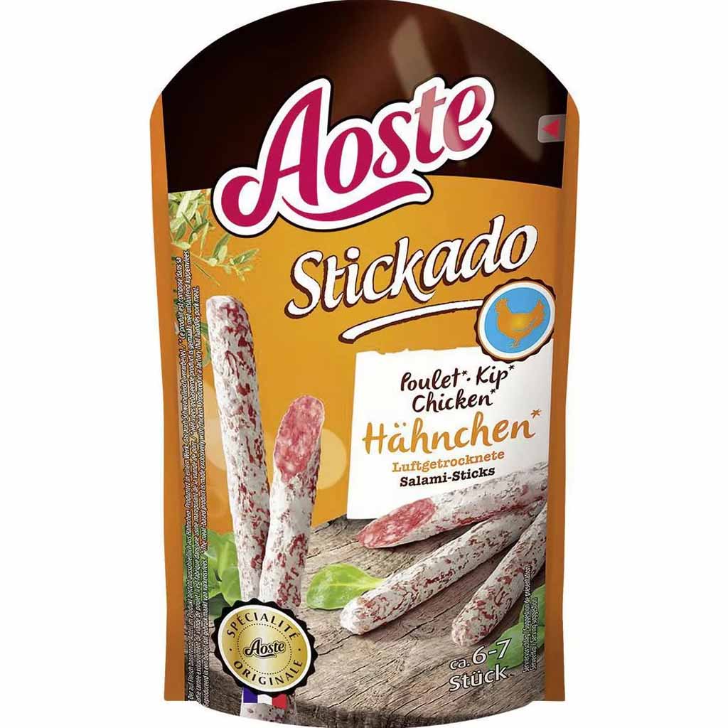 Aoste Stickado luftgetrocknet Mini Salami Hähnchen 70g MHD:4.11.23