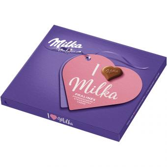 Milka I Love Milka Pralines Erdbeercreme 110g MHD:14.8.24