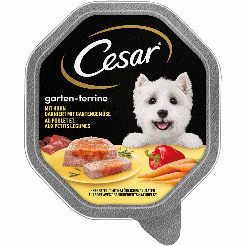 14x Cesar Garten-Terrine mit Huhn & Gartengemüse á 150g=2,1kg MHD:1.6.25