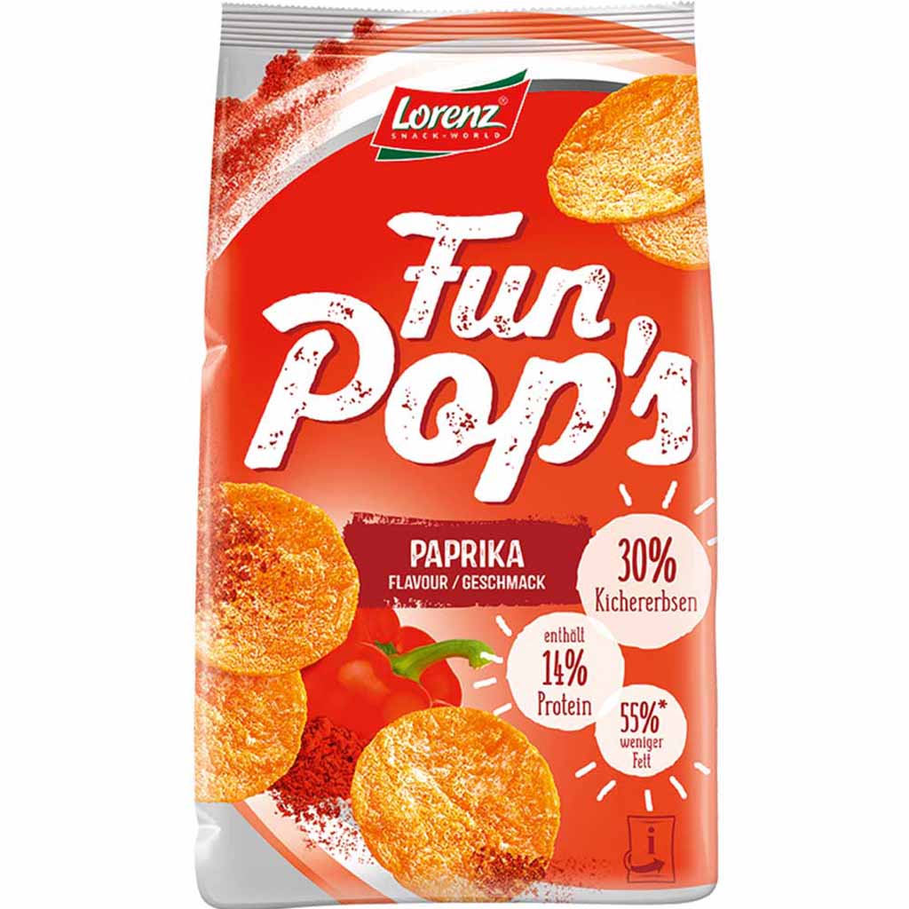 12x Lorenz Chips Fun Pops Paprika á 85g=1020g MHD:16.6.20