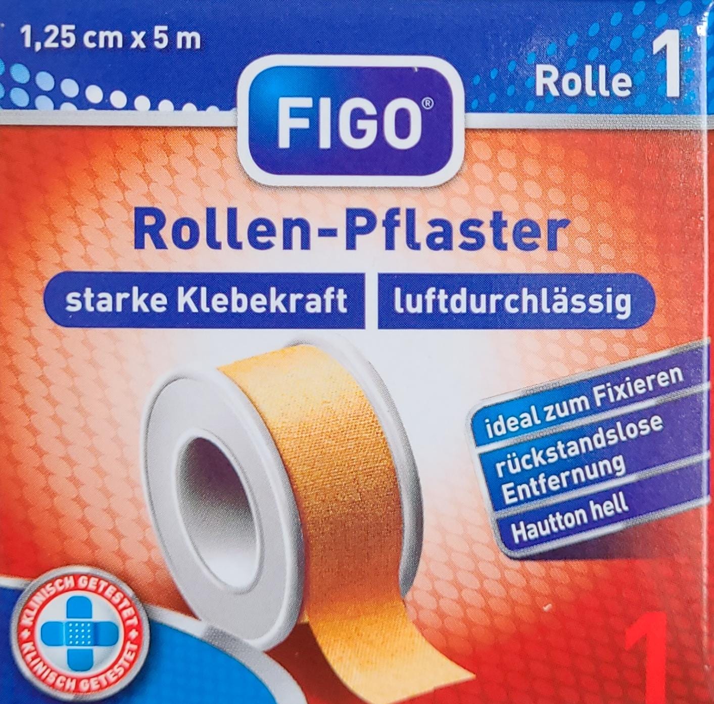 Rollenpflaster 1,25 cm x 5 m Faltschachtel MHD:30.10.25