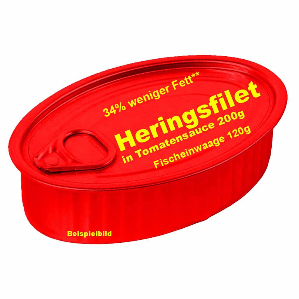Heringsfilets in Tomatensauce 34% weniger Fett 200g MHD:2.1.27