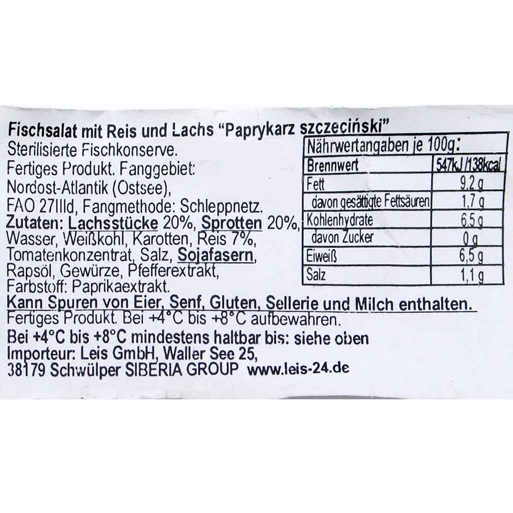 Graal Fischsalat mit Reis und Lachs 130g Label