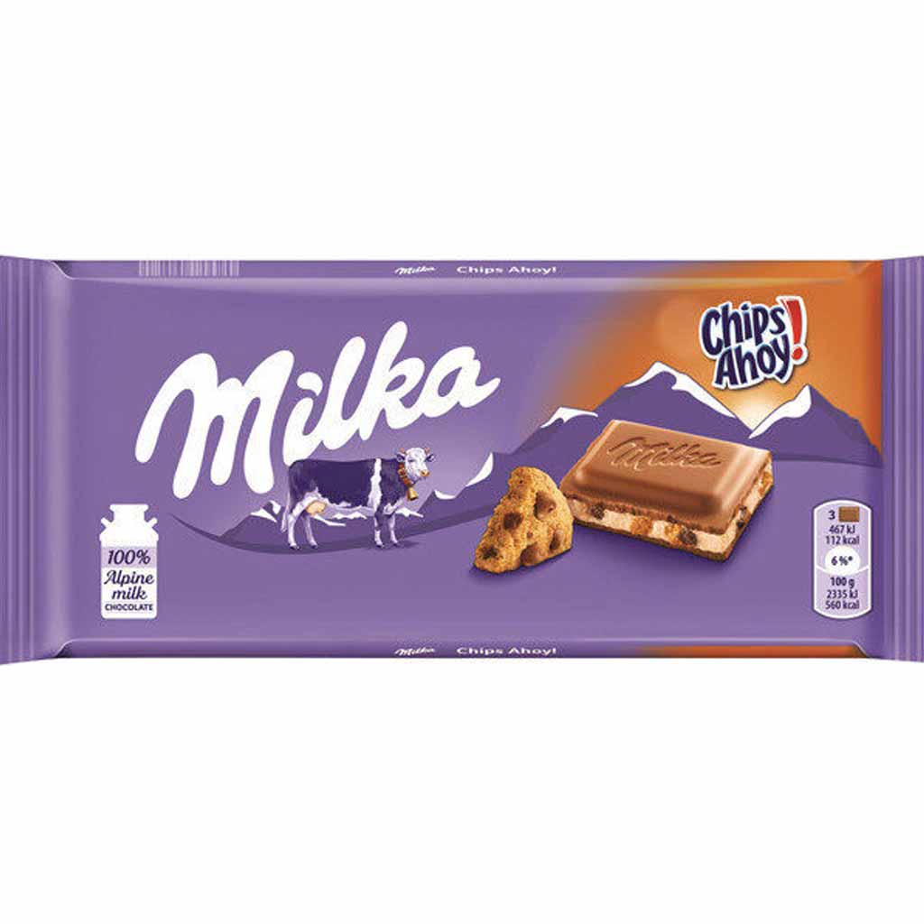 MILKA Tafelschokolade Chips Ahoy! 100g MHD:20.10.23