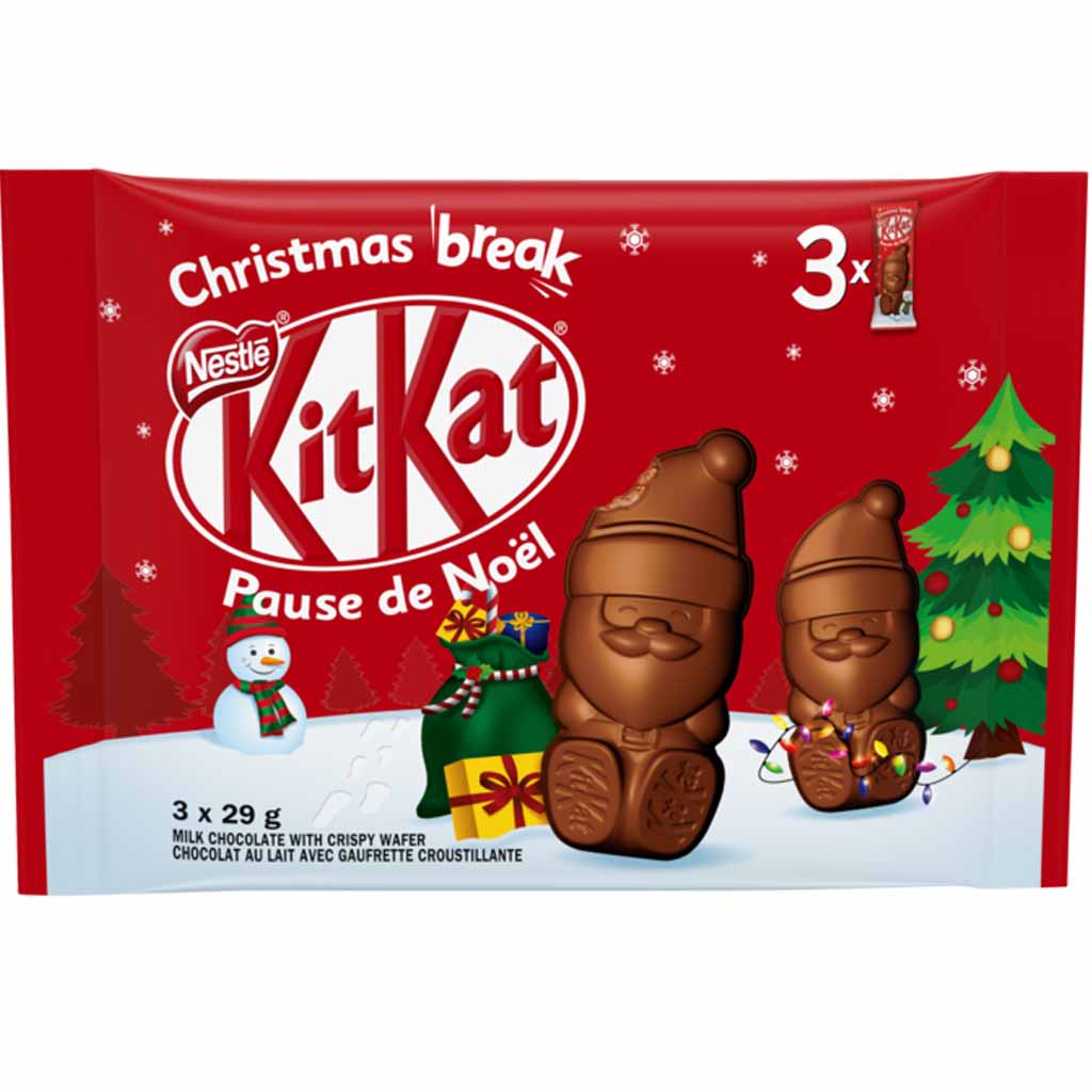 KitKat Christmas break Santa Weihnachtsmann 3er 87g MHD:30.9.23