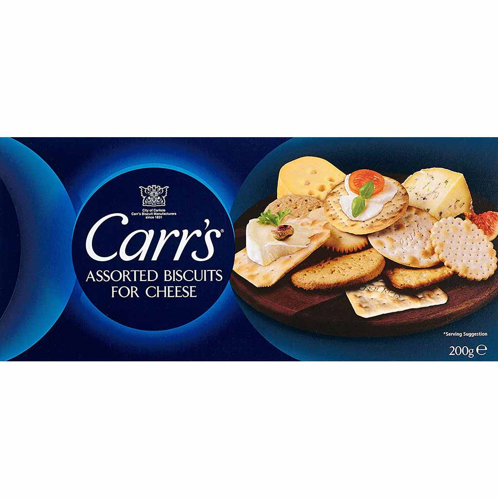 Carr's Assorted Biscuits for Cheese Cracker Mischung 200g MHD:12.4.25