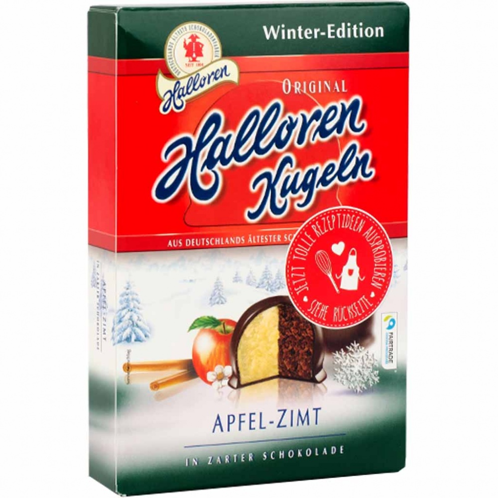 Original Halloren Kugeln Apfel - Zimt 125g MHD:16.6.22