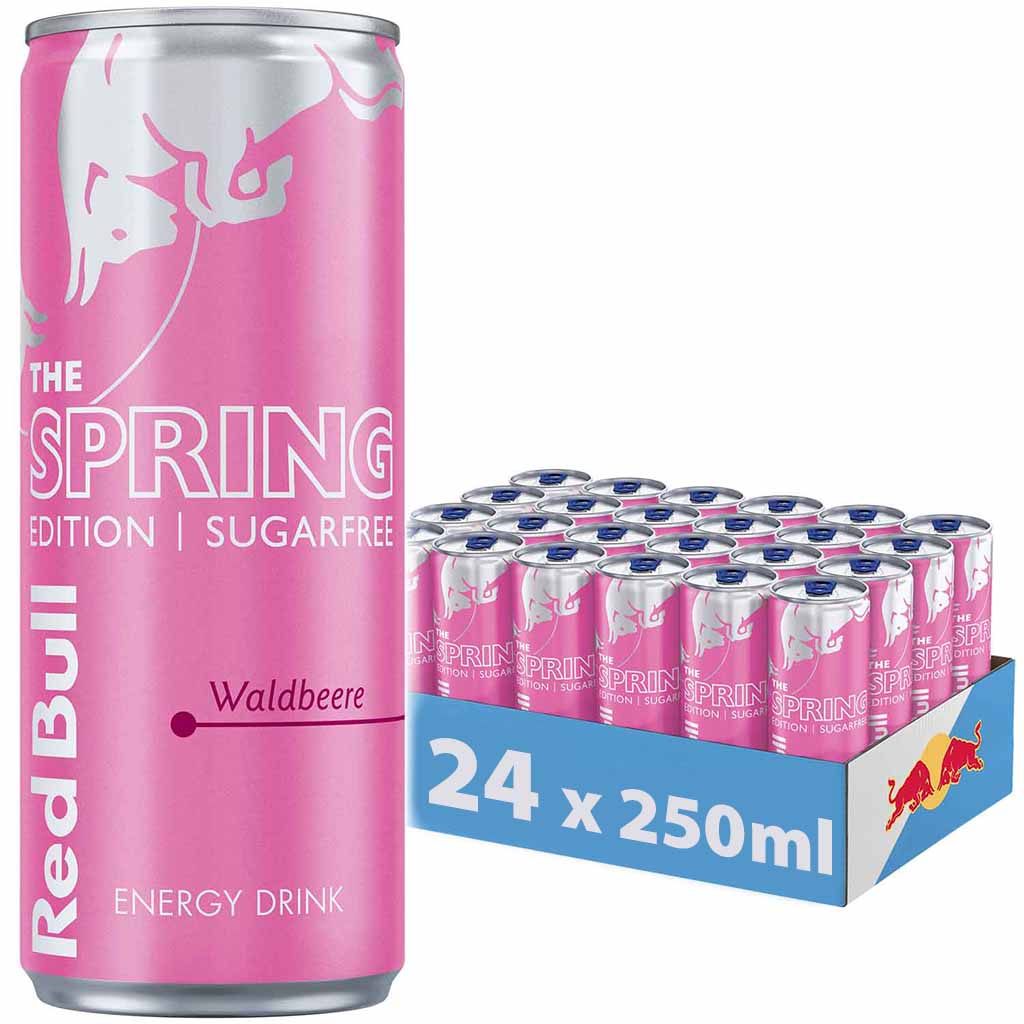 24x Red Bull Spring Edition Waldbeere Sugarfree DOSE á 250ml= 6L MHD:8.5.25