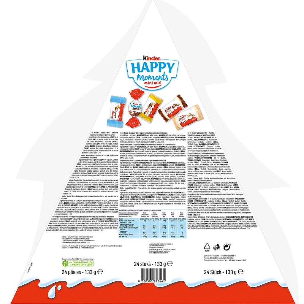 Ferrero kinder Happy Moments Mini Mix Adventskalender 133g