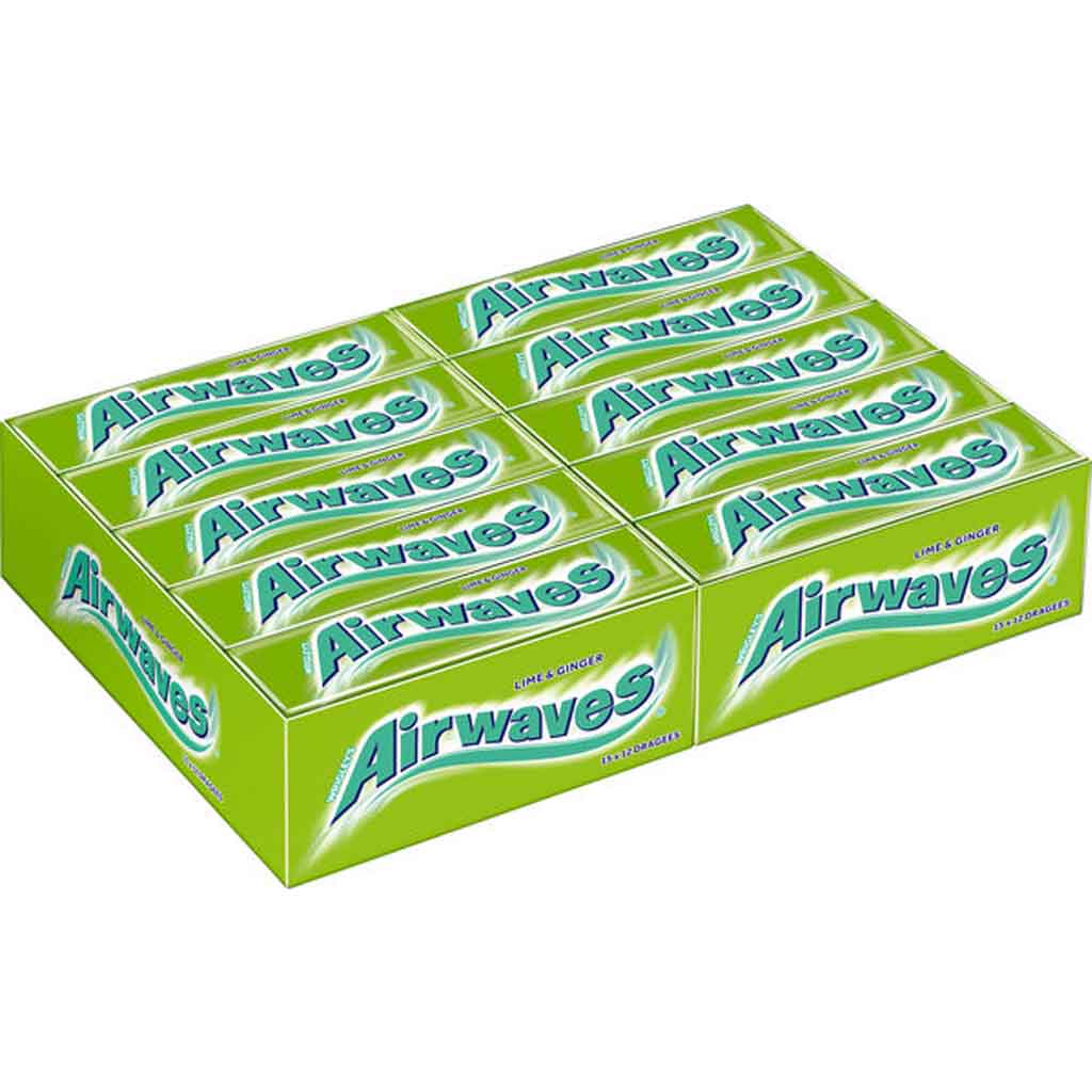 Wrigleys Airwaves Lime & Ginger 30x12 Dragees=360 Dragees MHD:14.7.25