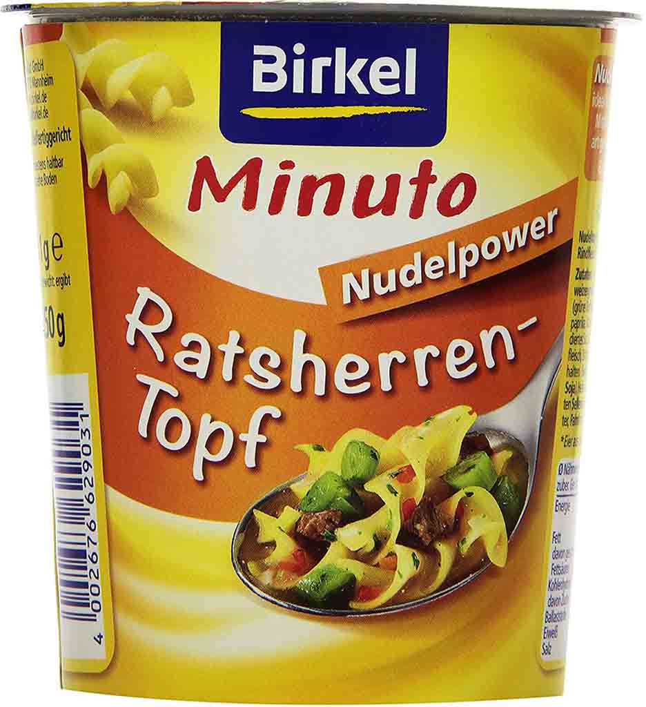 Birkel Minuto Nudelpower Ratsherrentopf 8x51g=408g MHD:29.6.23