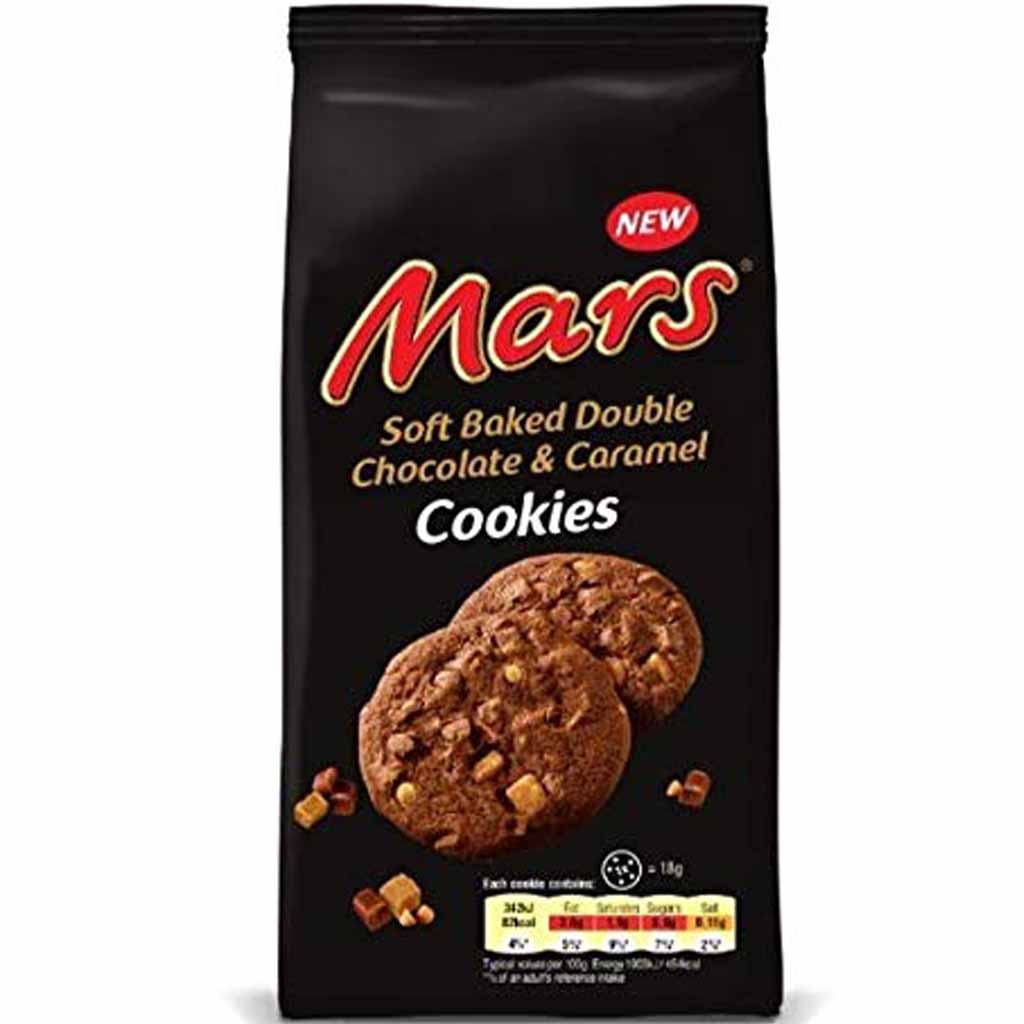 8x Mars Soft Baked Double Chocolate & Caramel Cookies á 162g=1296g MHD:25.4.20