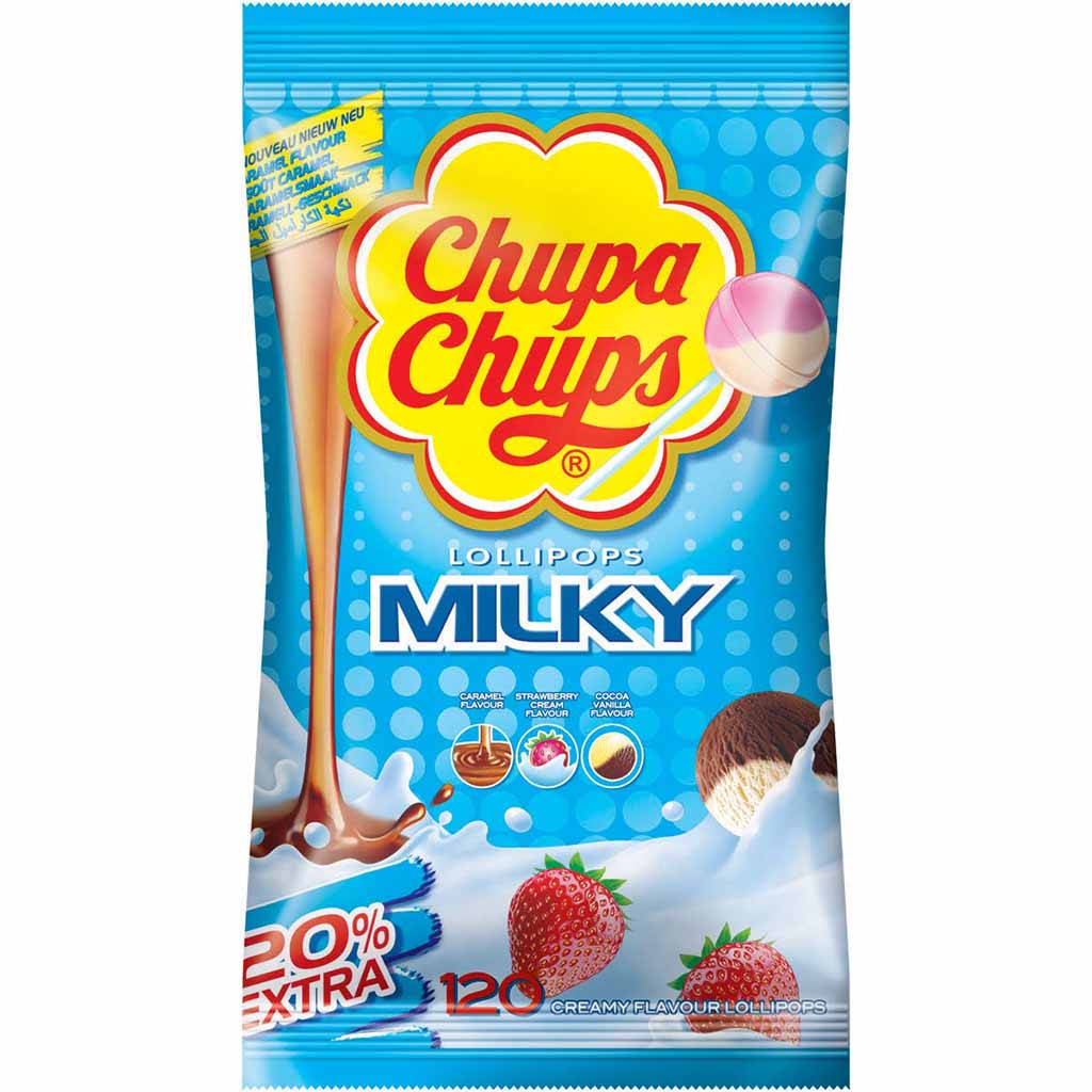 Chupa Chups Milky Lollipops Lutscher 120er 1440g MHD:30.9.26