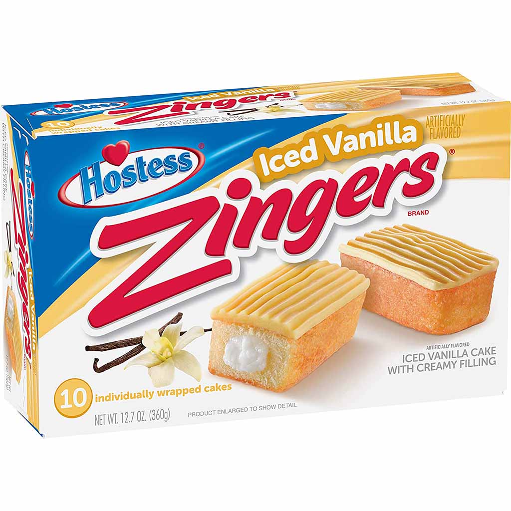 Hostess Zingers Iced Vanilla 360g MHD:28.1.22