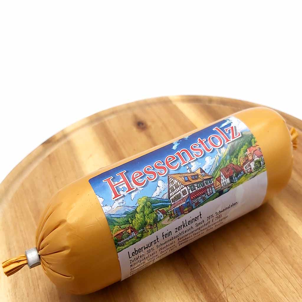 Hessenstolz Leberwurst fein zerkleinert 250g  EAN 2000130000008
