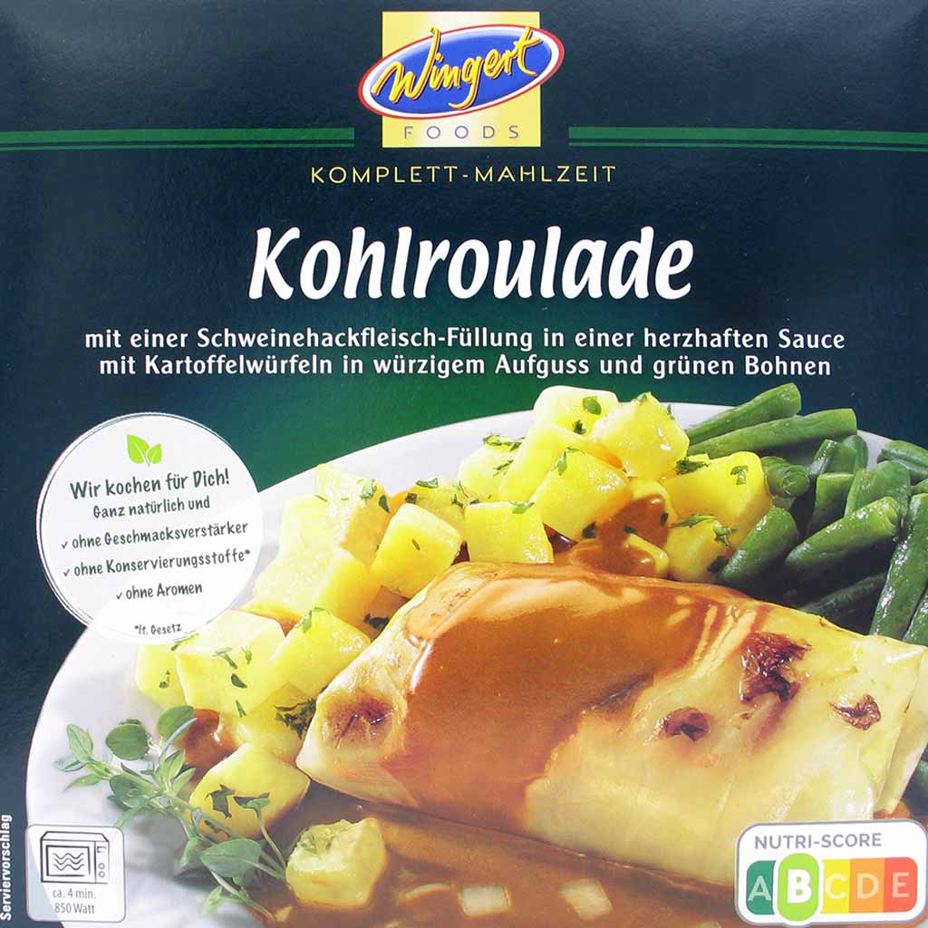 Wingert Fertiggericht Kohlroulade 480g MHD:23.9.25