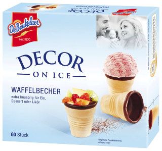 DeBeukelaer Decor -on Ice- Waffelbecher 60 Stück MHD:1.2.25