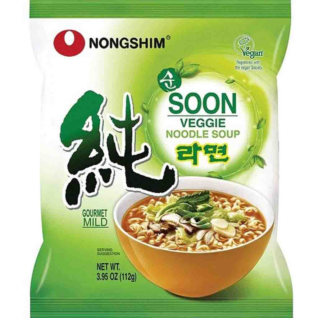 Nongshim Instant Nudelgericht Soon Veggie Ramyun 6x112g=672g MHD:26.7.24