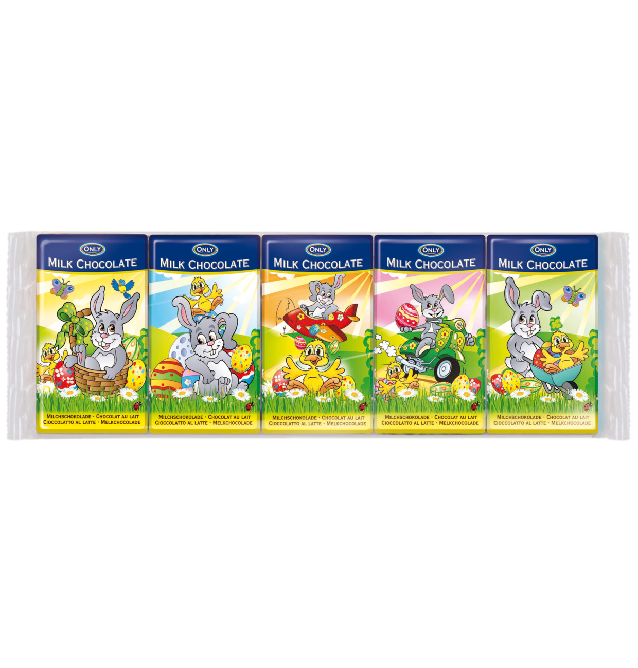 Only Ostern Milchschokoladetäfelchen 5x15g MHD:22.11.25