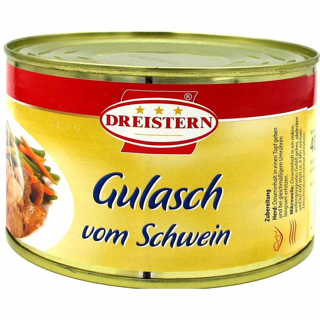 Dreistern Gulasch vom Schwein 400g MHD:14.11.25