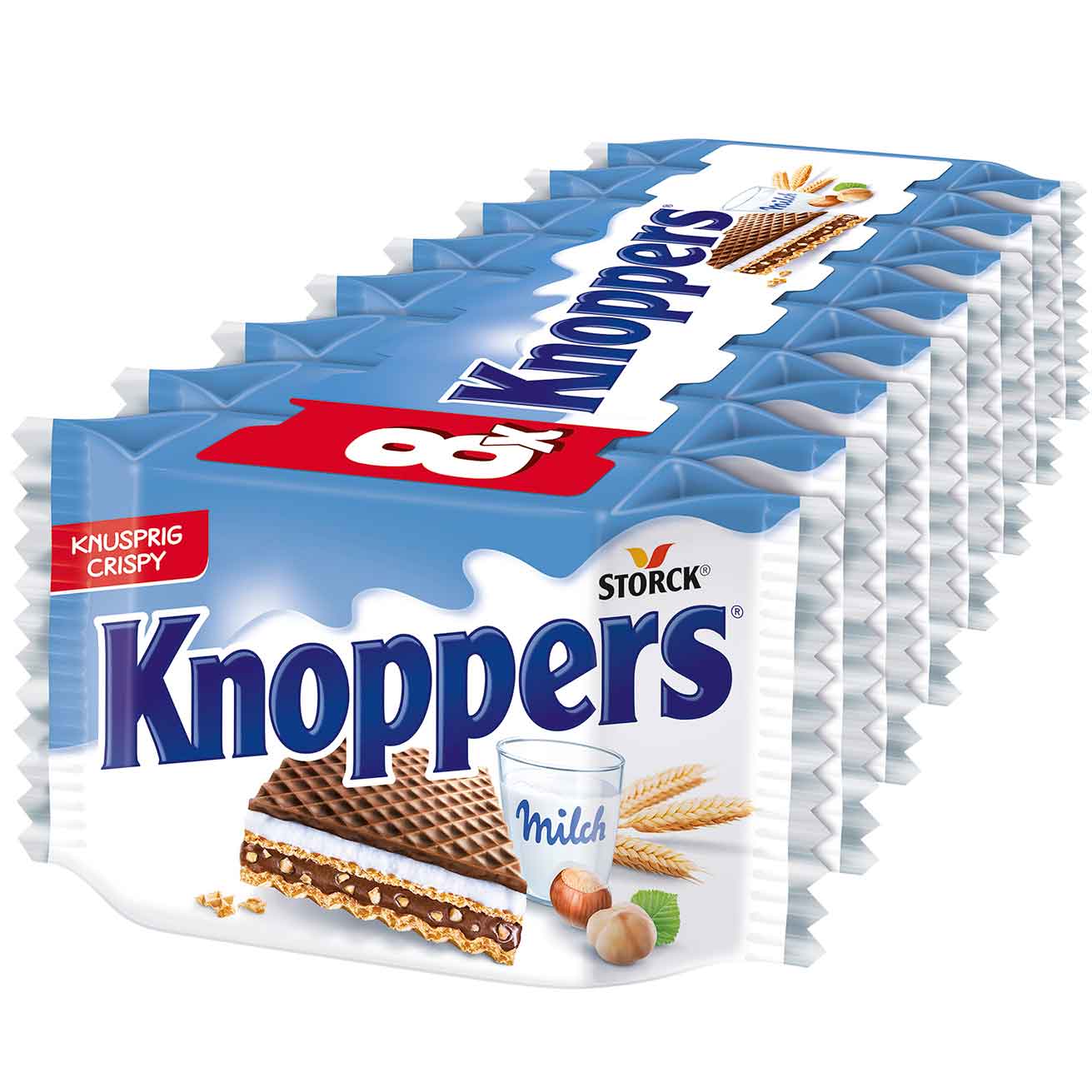 8x Knoppers Schnitte á 25g=200g MHD:31.8.20