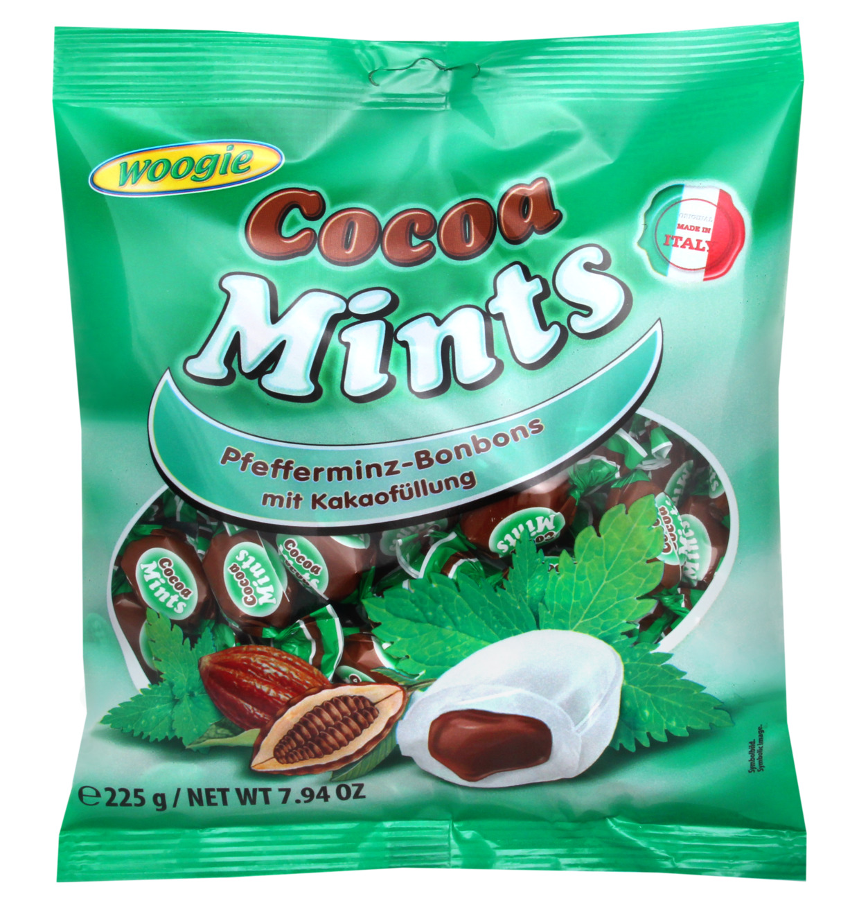 Woogie Pfefferminz-Bonbons mit Kakaofüllung 225g MHD:1.11.24