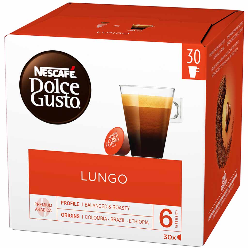 Nescafe Dolce Gusto Kapseln Lungo 30 Tassen 165g MHD:31.8.24