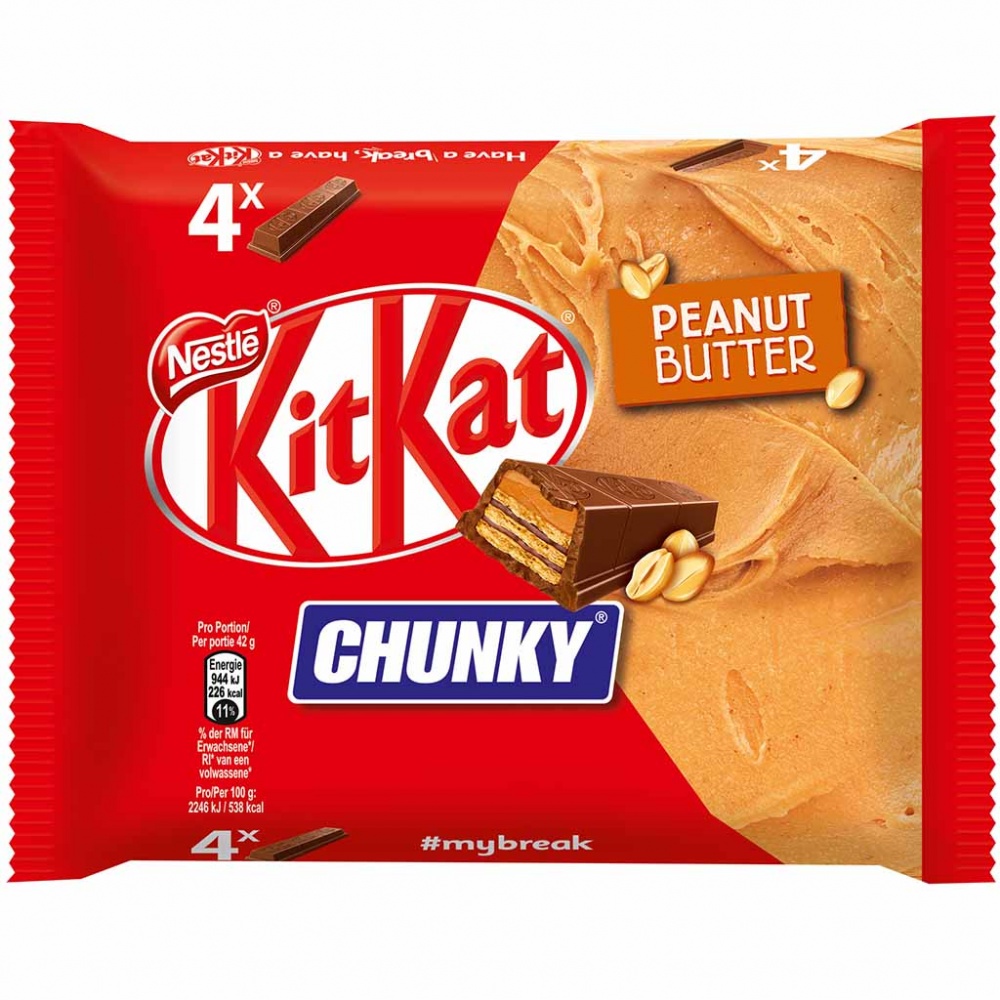 KitKat Chunky Peanut Butter 4x 42g MHD:30.5.24