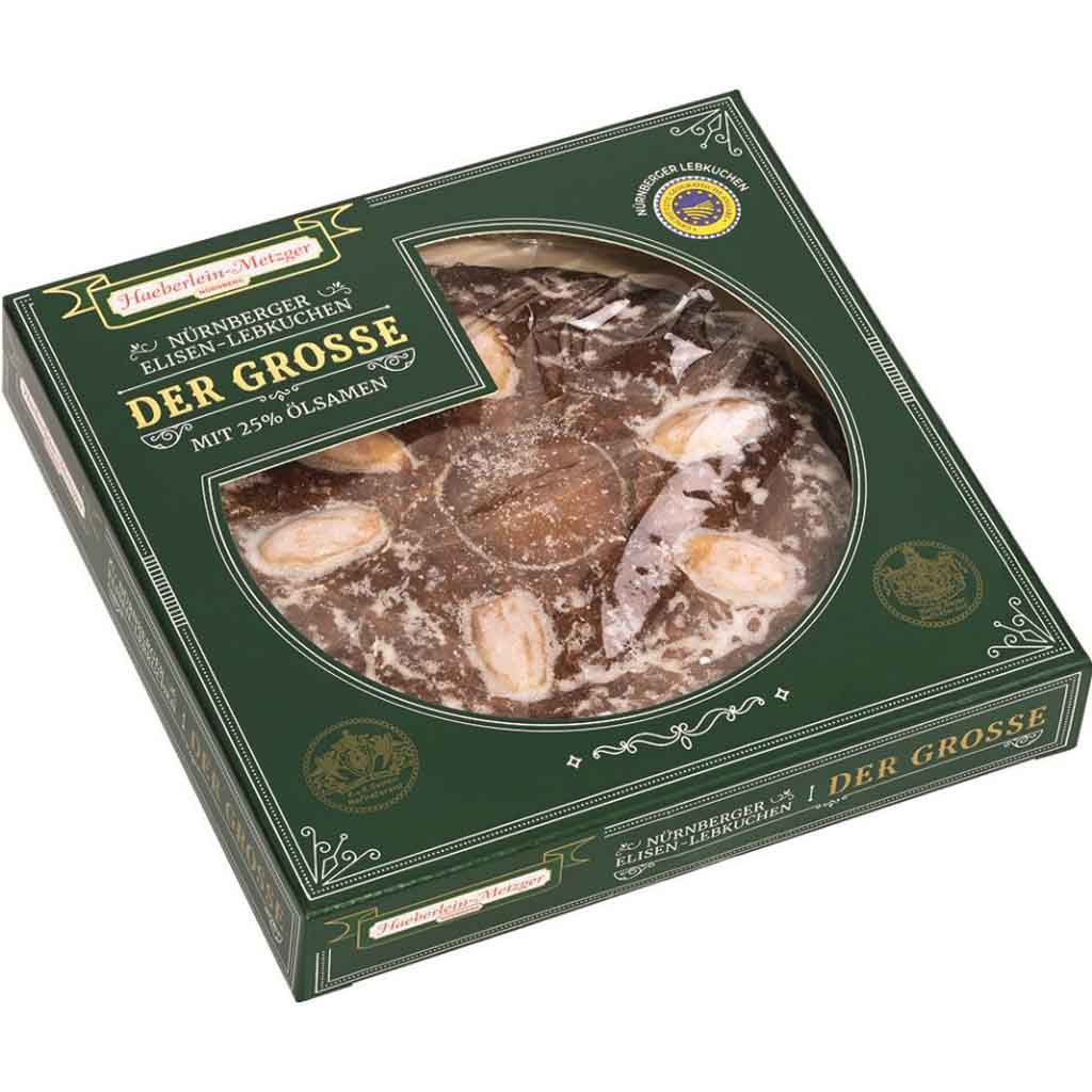 Haeberlein-Metzger " Der Grosse " Elisen Lebkuchen 125g MHD:30.5.24