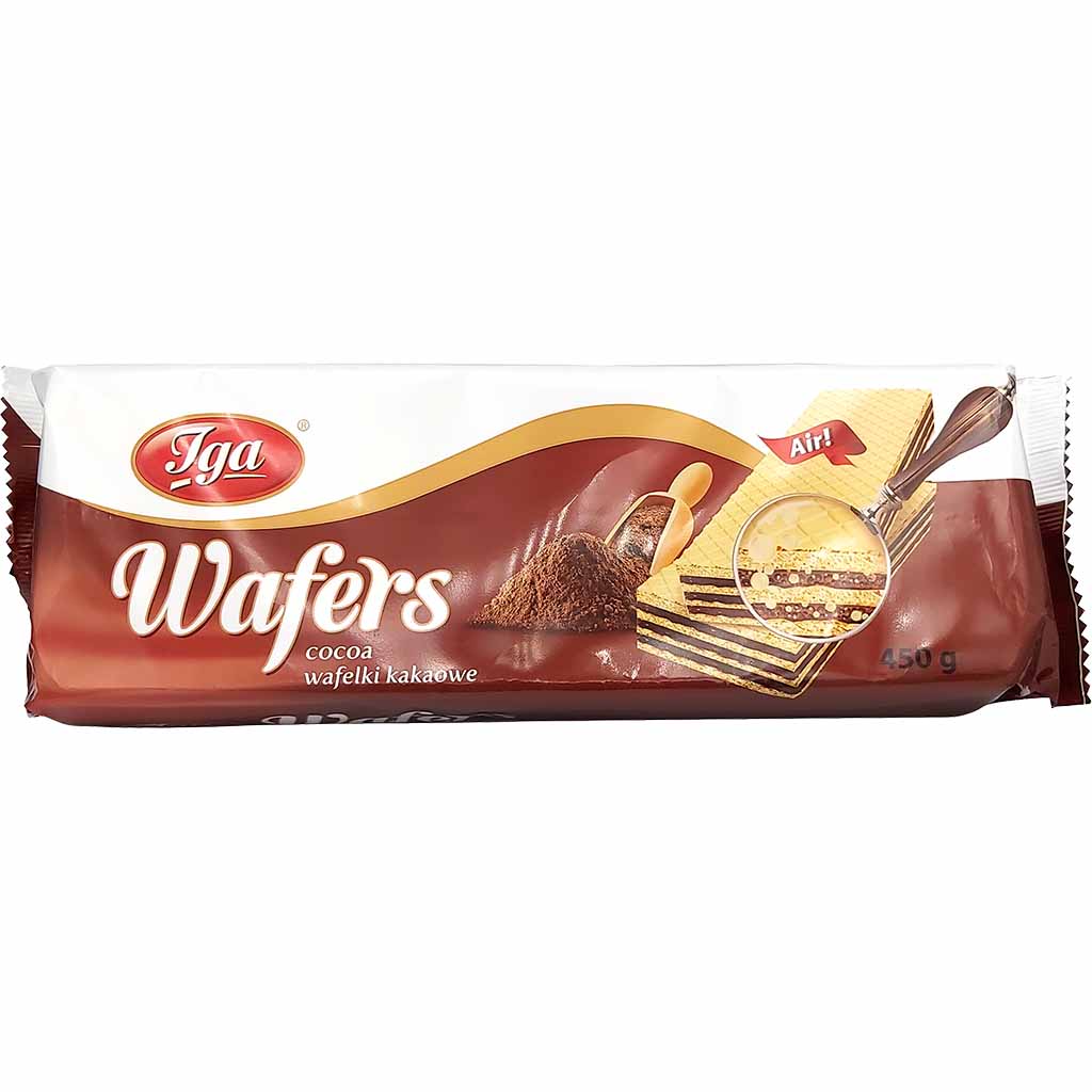 Iga Waffeln mit Kakao Creme 450g
