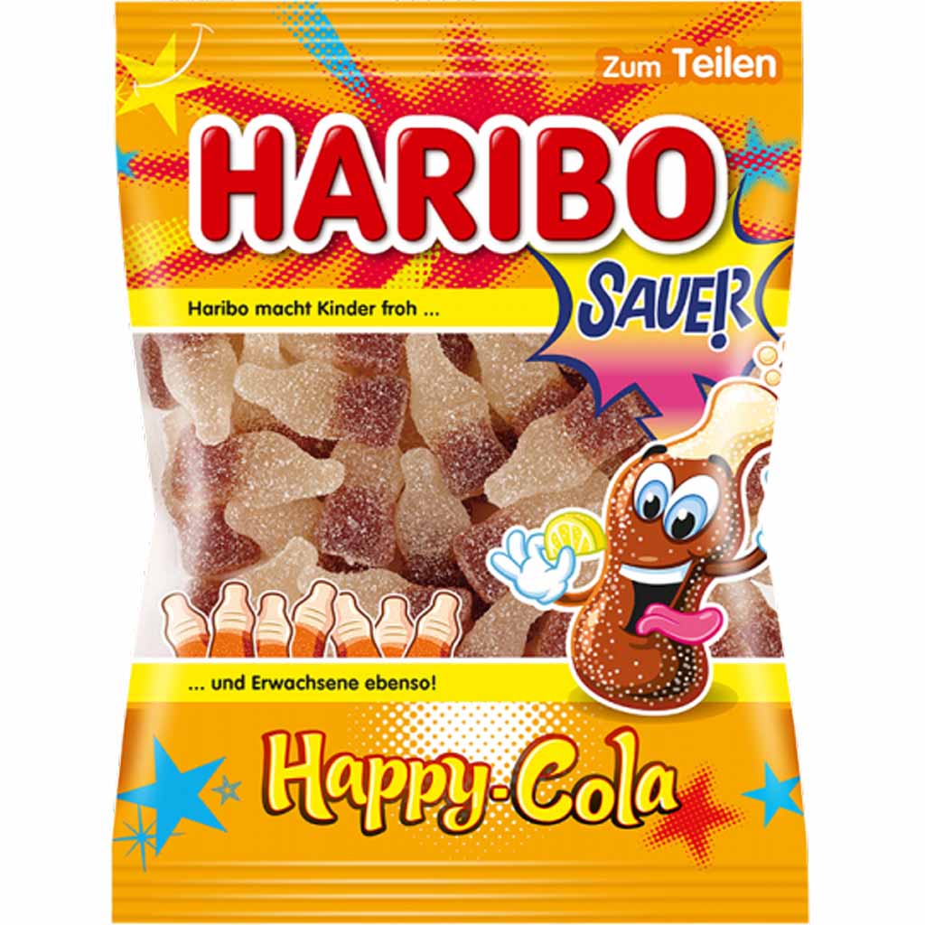 Haribo Happy Cola sauer 200g MHD:30.4.23