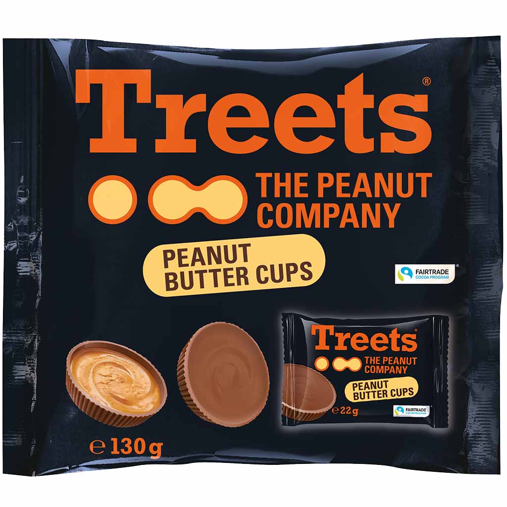 Treets Peanut Butter Cups 130g MHD:26.6.23