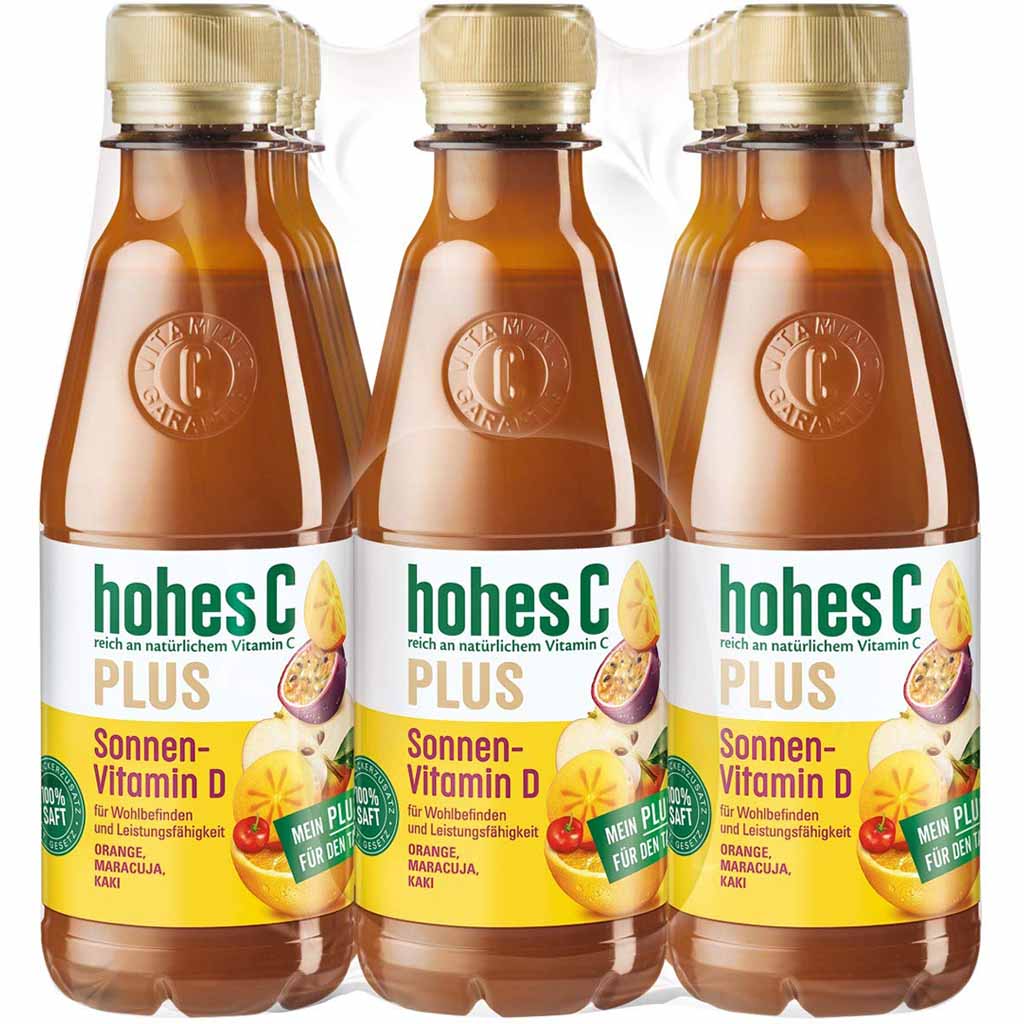 12x Hohes C Plus Sonnen-Vitamin D PET á 250ml=3L MHD:11.9.21