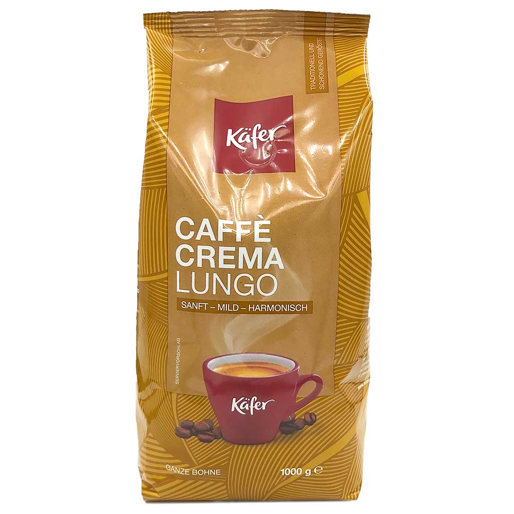 Käfer Caffe Crema Lungo sanft mild harmonisch ganze Bohnen 1000g