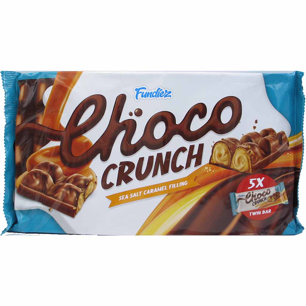 Fundiez Choco Crunch Sea Salt Caramel Filling Riegel 5x40g=200g MHD:16.11.22