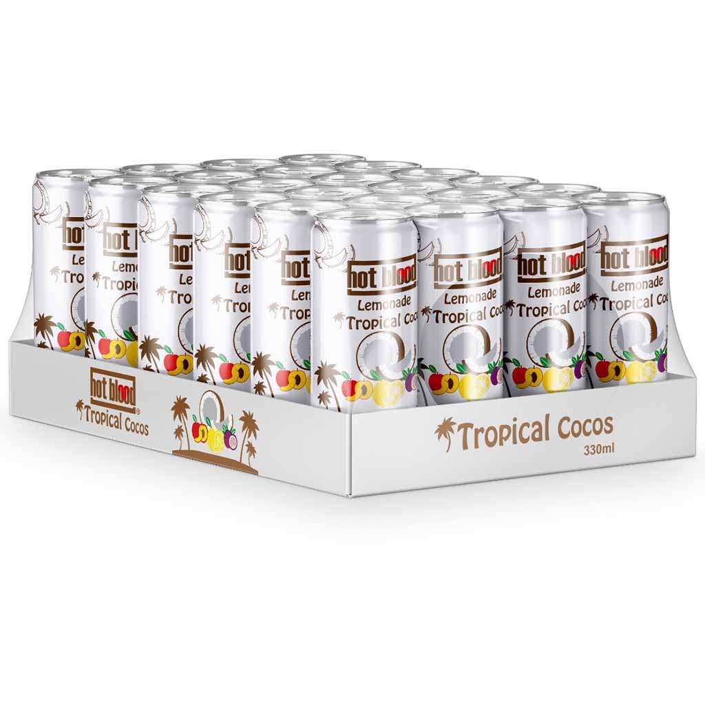 hot blood Lemonade Tropical Cocos Dosen 24 x 330ml