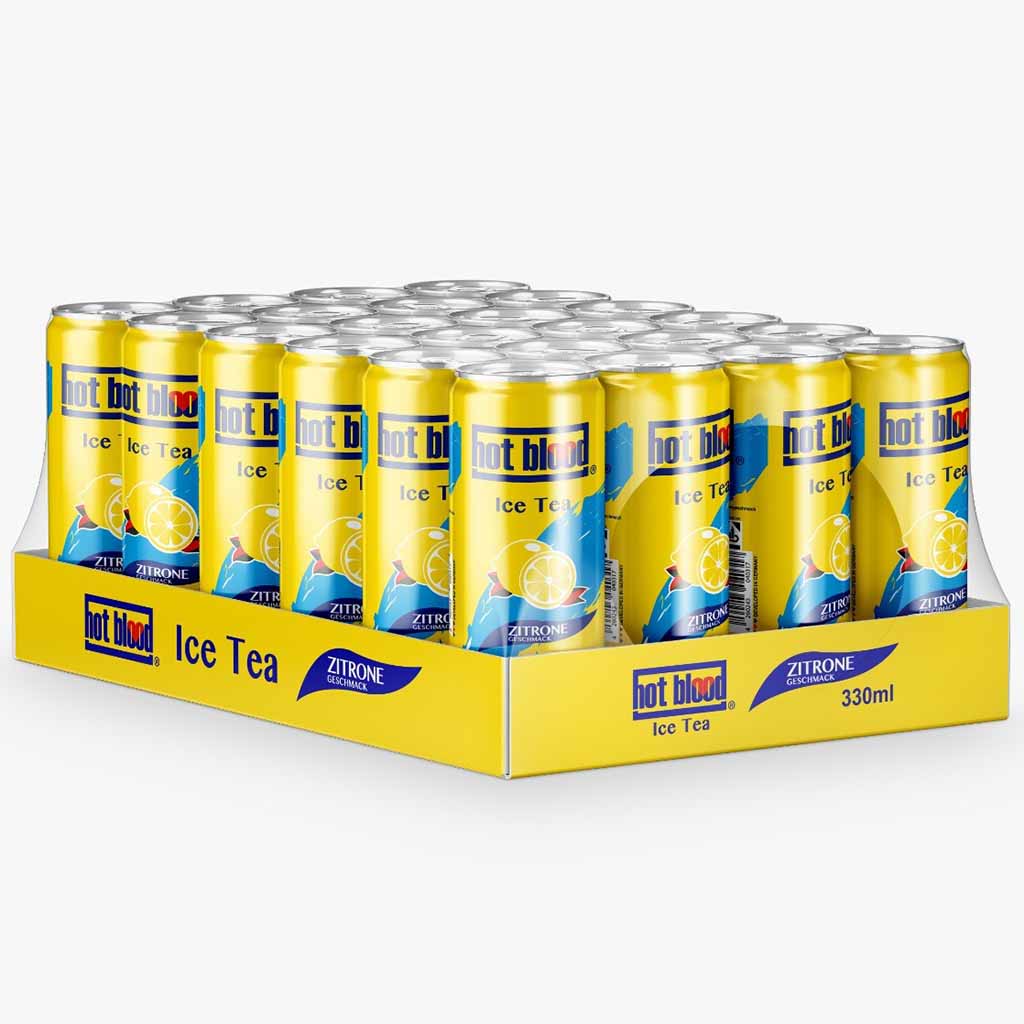 hot blood Ice Tea Zitrone Dosen 24 x 330ml