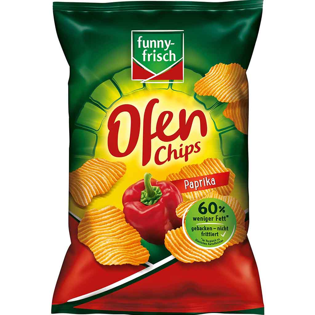 funny frisch Ofen Chips Paprika 150g MHD:29.8.22