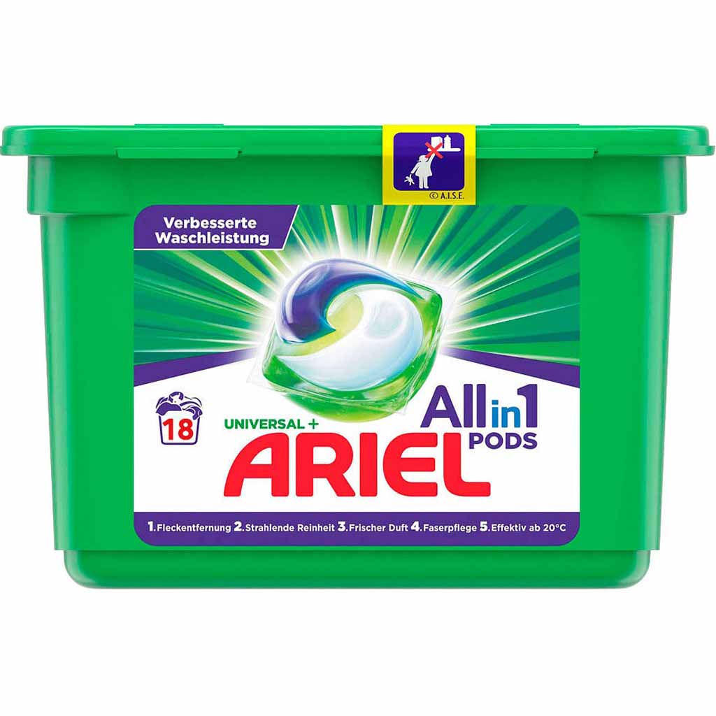 Ariel All-in-1 Pods Universal+ 18WL 491,4g