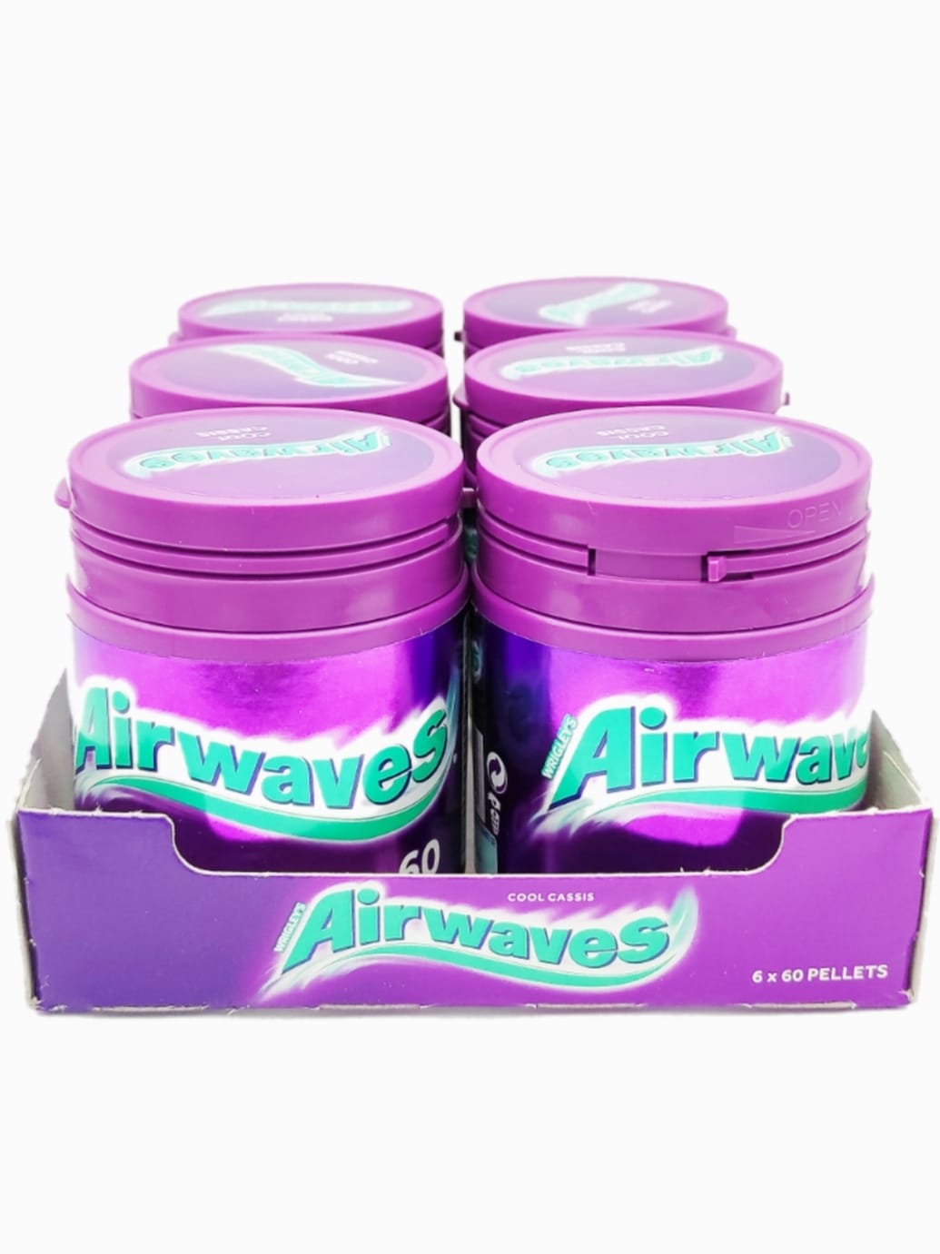 Wrigleys Airwaves Cool Cassis 6x 60er=360 Kaugummi Dragees MHD:22.6.21