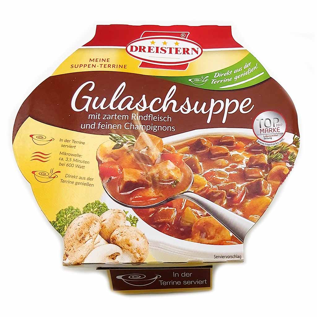 Dreistern Fertiggericht Gulaschsuppe 400ml MHD:5.4.24
