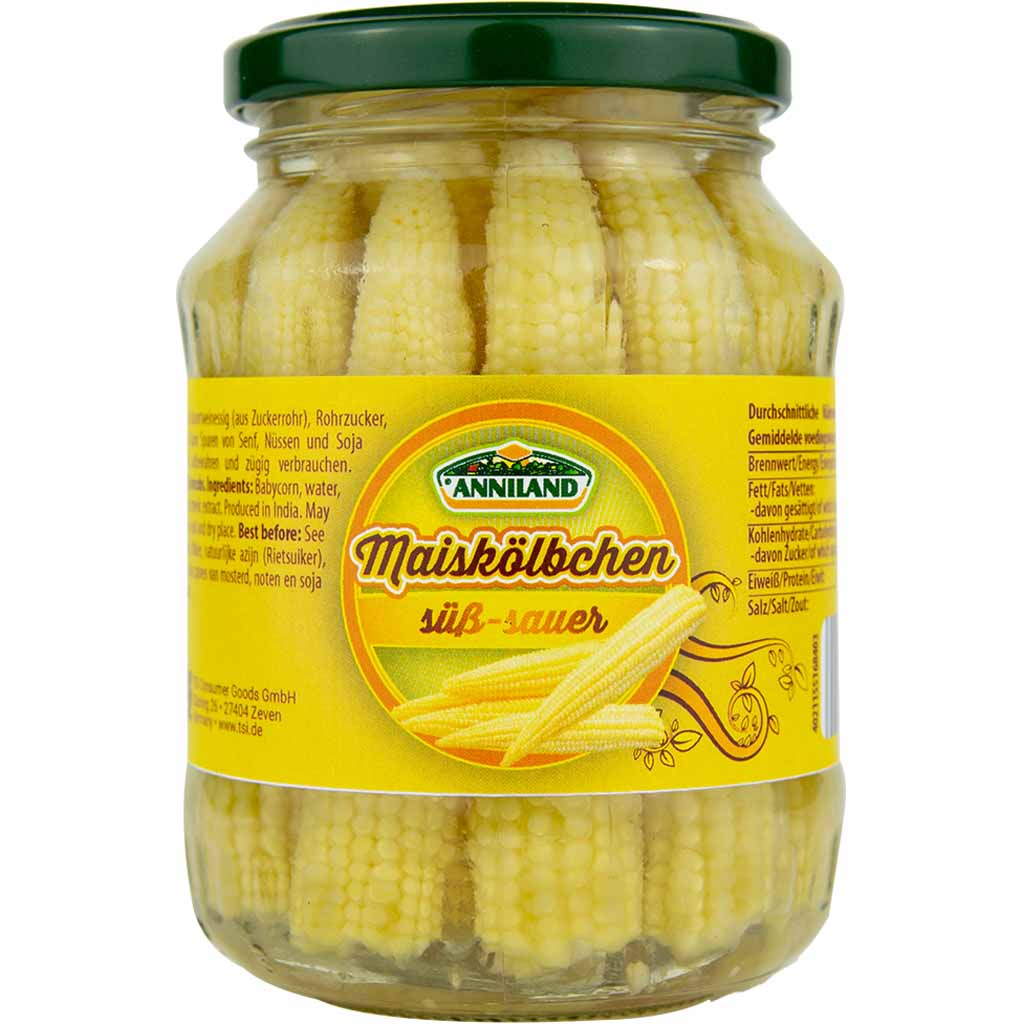 Anniland Maiskölbchen süß-sauer 190g MHD:6.11.26