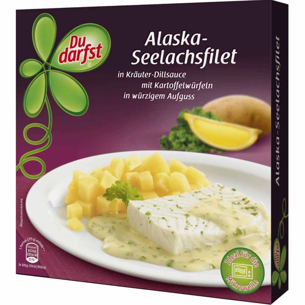 Du darfst Fertiggericht Alaska-Seelachsfilet 375g MHD:29.4.24