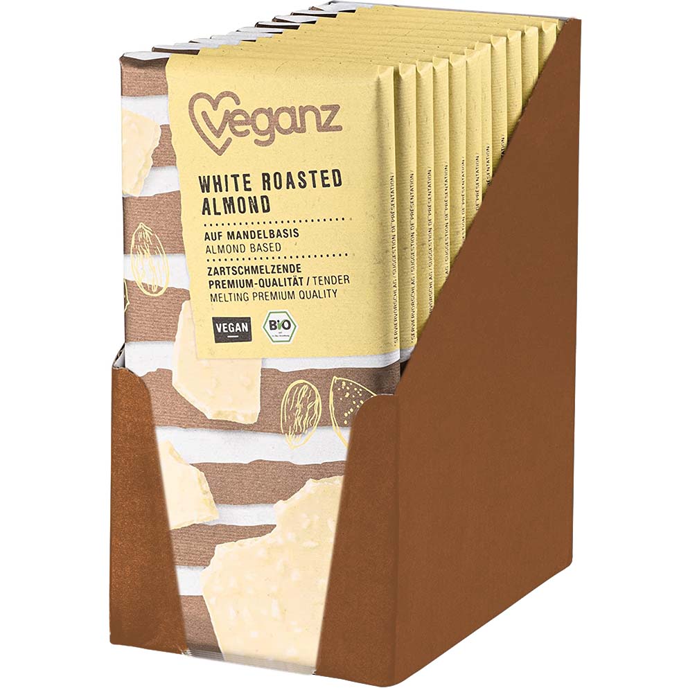 Veganz White Roasted Almond Tafel Schokolade 12x 80g  960g