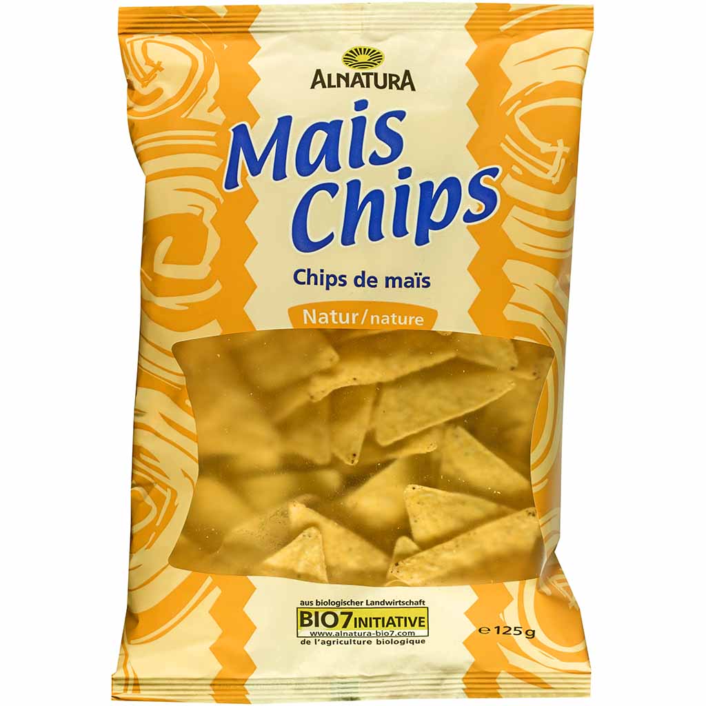 Alnatura Bio Mais Chips Natur 125g MHD:1.12.22